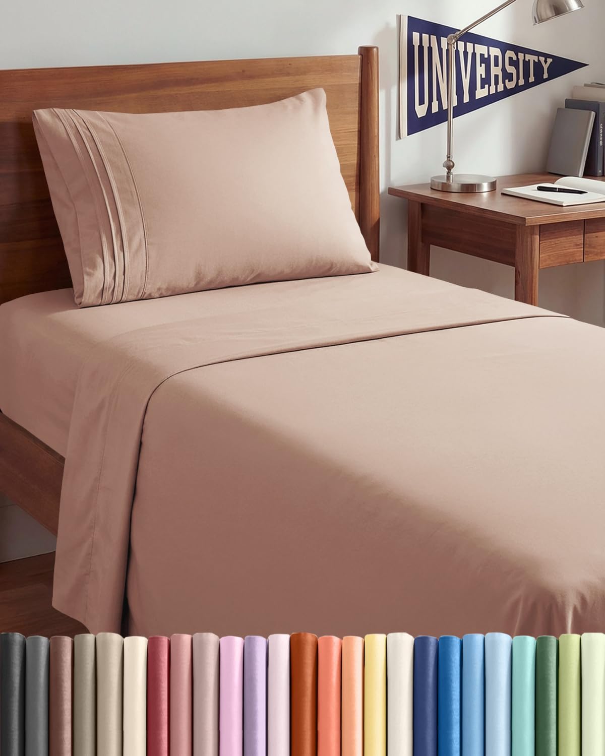 AvaMalis Comfy Breathab- Deep Pockets, Easy-Fit, Extra Soft and Wrinkle Free Sheets - White Oeko-Tex Bed Sheet Set