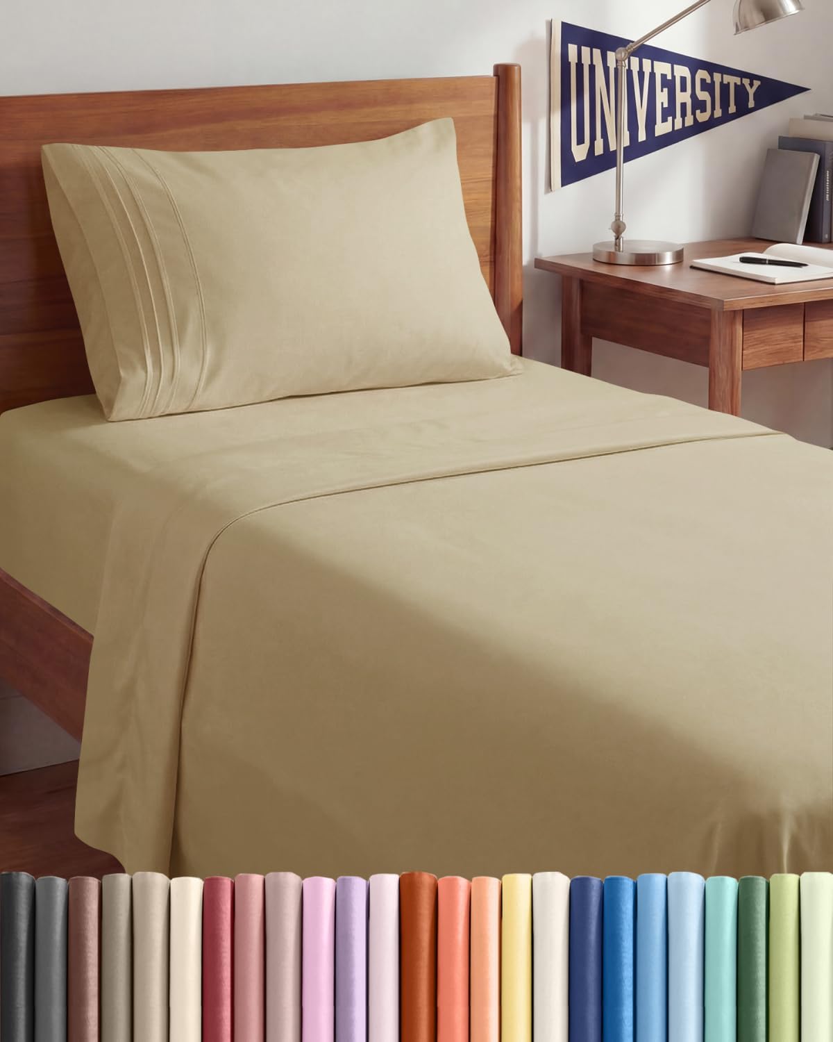 AvaMalis Comfy Breathab- Deep Pockets, Easy-Fit, Extra Soft and Wrinkle Free Sheets - White Oeko-Tex Bed Sheet Set
