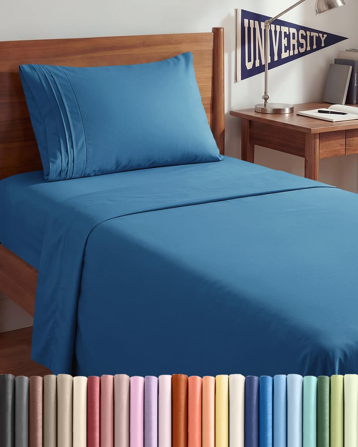 AvaMalis Comfy Breathab- Deep Pockets, Easy-Fit, Extra Soft and Wrinkle Free Sheets - White Oeko-Tex Bed Sheet Set