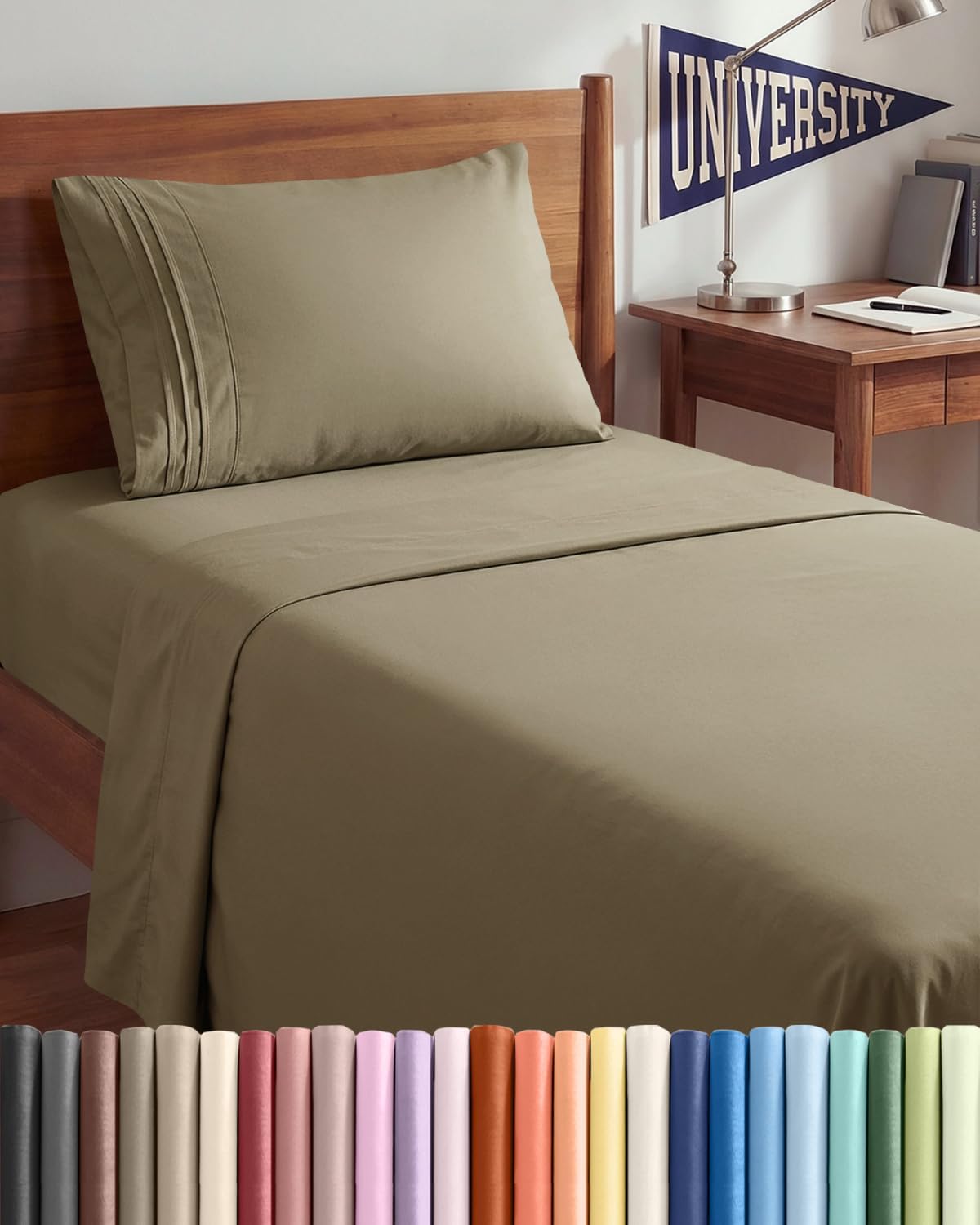 AvaMalis Comfy Breathab- Deep Pockets, Easy-Fit, Extra Soft and Wrinkle Free Sheets - White Oeko-Tex Bed Sheet Set