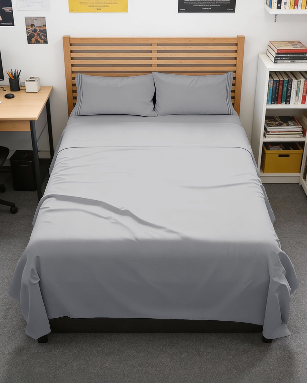 AvaMalis Comfy Breathab- Deep Pockets, Easy-Fit, Extra Soft and Wrinkle Free Sheets - White Oeko-Tex Bed Sheet Set