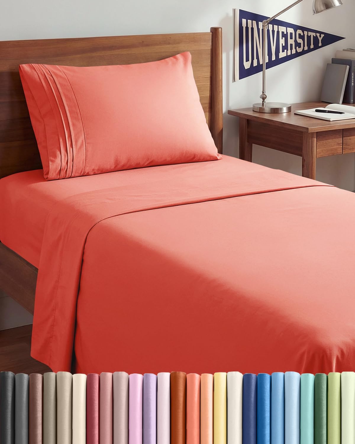 AvaMalis Comfy Breathab- Deep Pockets, Easy-Fit, Extra Soft and Wrinkle Free Sheets - White Oeko-Tex Bed Sheet Set