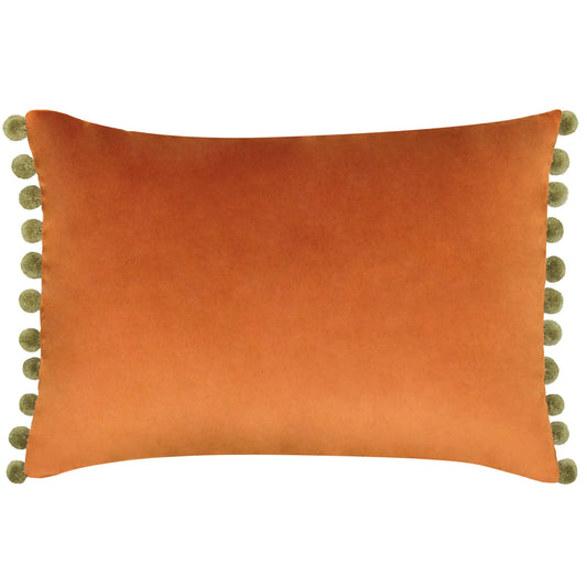 AvaMalis Fiesta Velvet Cushion Rust/Khaki/ Orange decorative throw pillow
