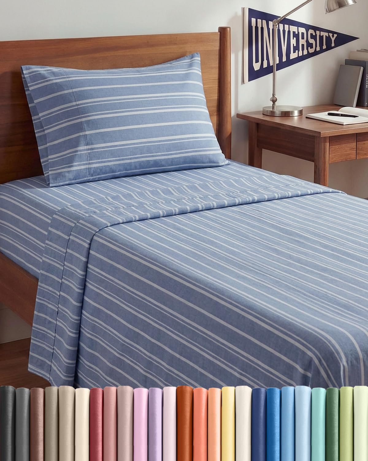 AvaMalis Comfy Breathab- Deep Pockets, Easy-Fit, Extra Soft and Wrinkle Free Sheets - White Oeko-Tex Bed Sheet Set