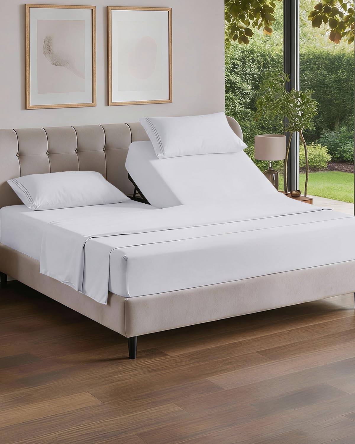 AvaMalis Comfy Breathab- Deep Pockets, Easy-Fit, Extra Soft and Wrinkle Free Sheets - White Oeko-Tex Bed Sheet Set