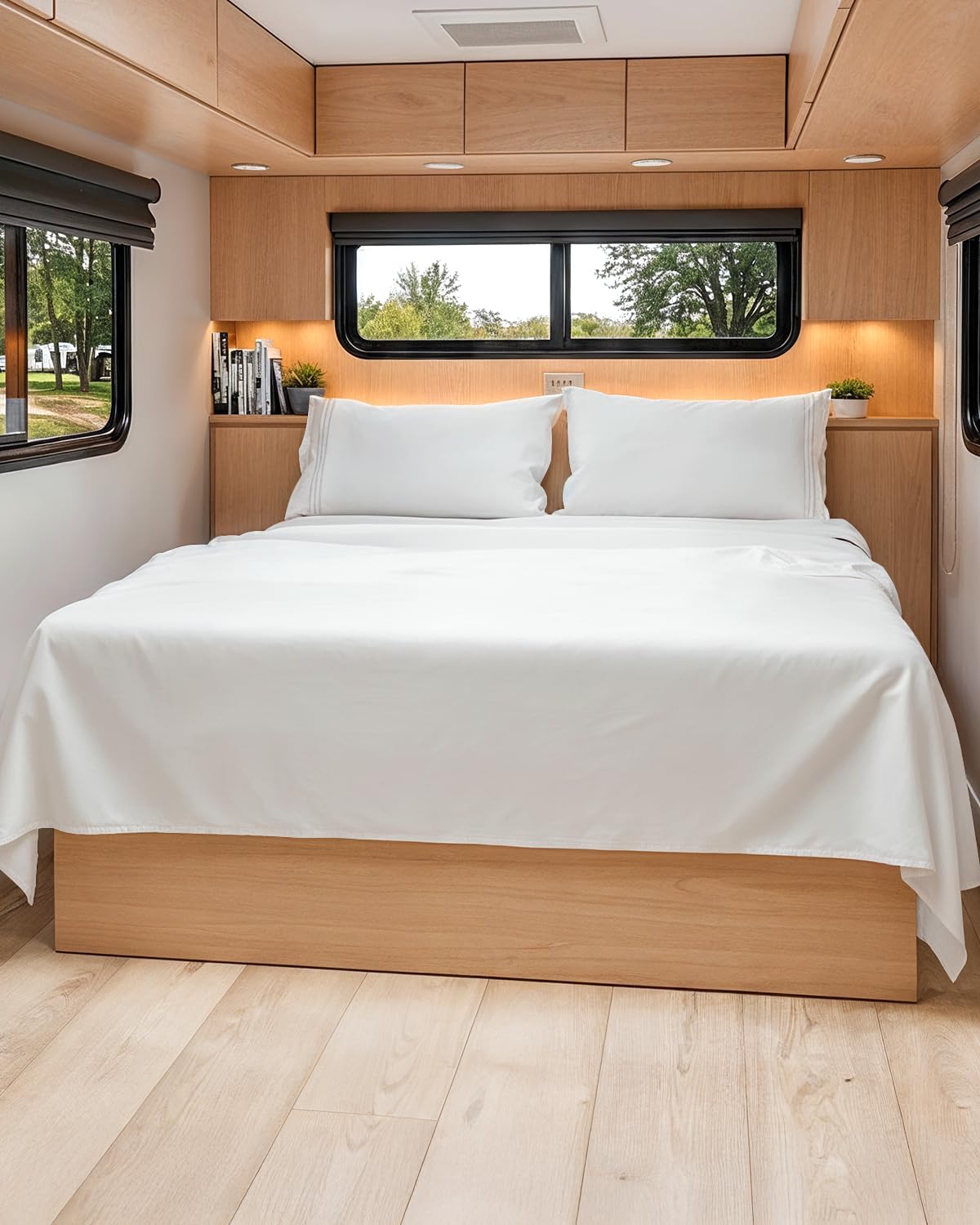 AvaMalis Comfy Breathab- Deep Pockets, Easy-Fit, Extra Soft and Wrinkle Free Sheets - White Oeko-Tex Bed Sheet Set