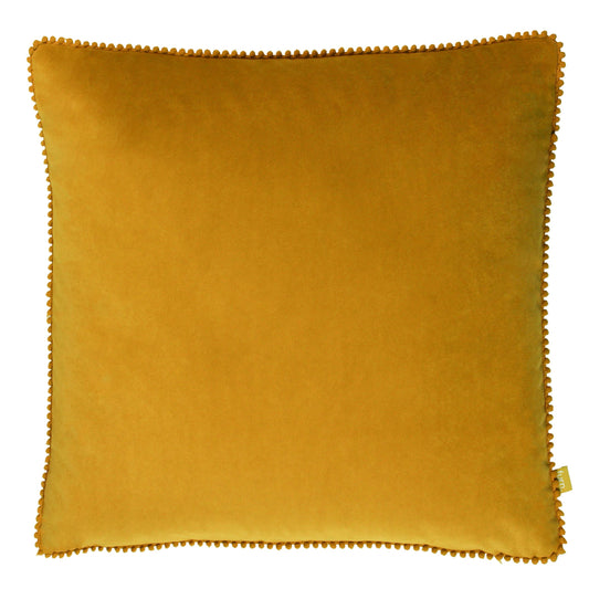 AvaMalis Cosmo Velvet Cushion Ochre decorative throw pillow