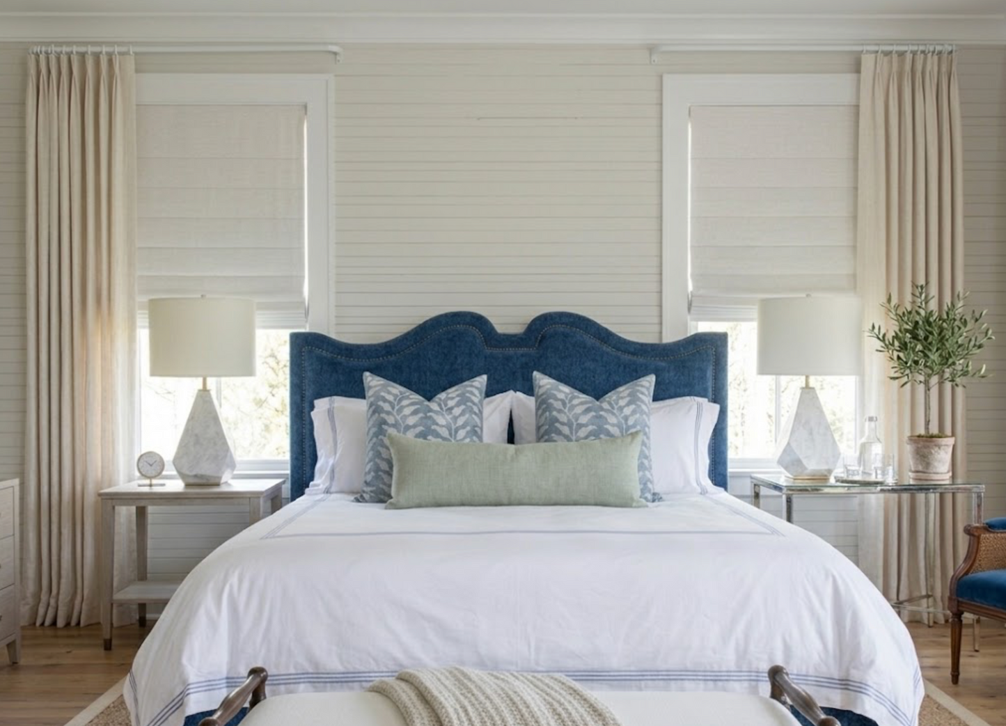 Folio Pillow Cover in Lake Blue, Susan Connor Textiles