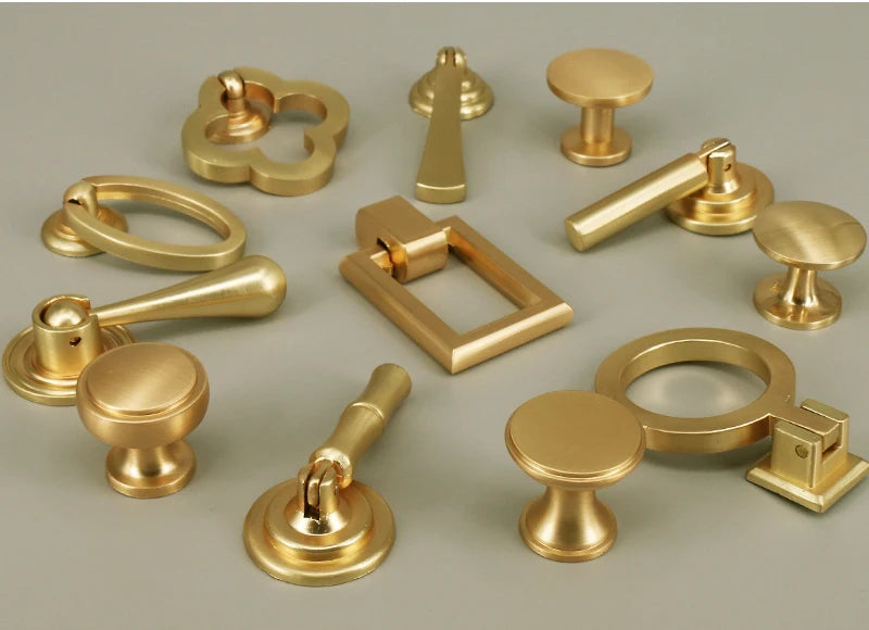 Gold Kitchen Drawer Knobs Hardware Cabinet Pulls European Furniture Cupboard Handle