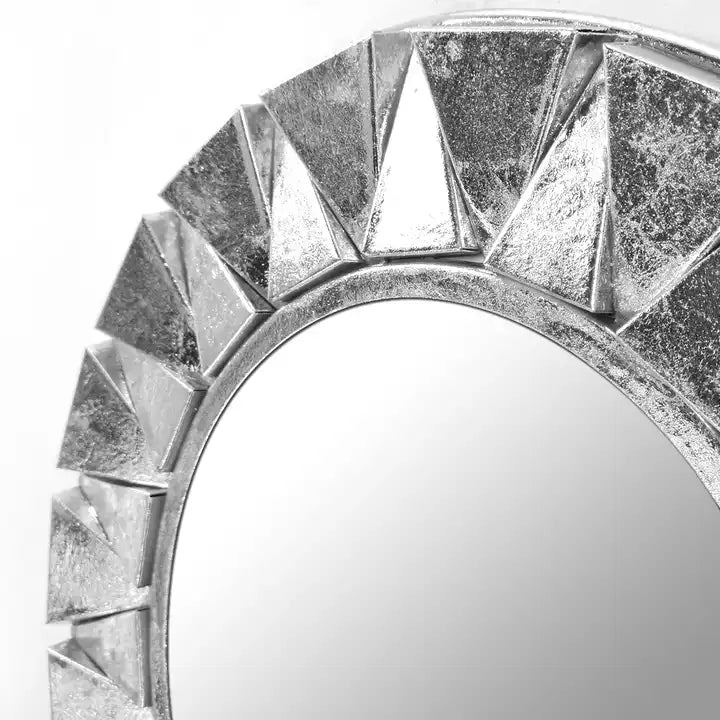 AvaMalis Bleiweiss Round Metal Wall Mirror Sun metal wall art mirror