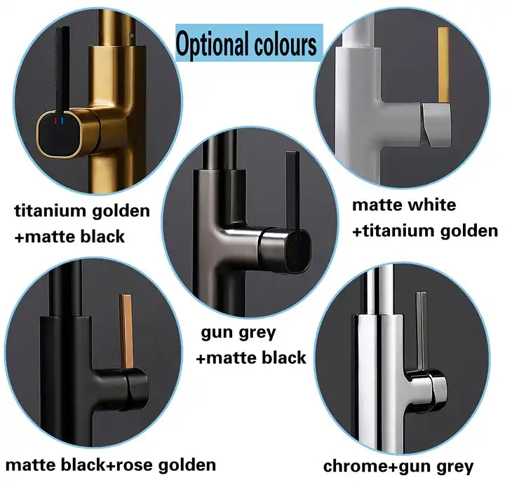 A|M Aquae Gourmet Pull Down Kitchen Sink Faucets 