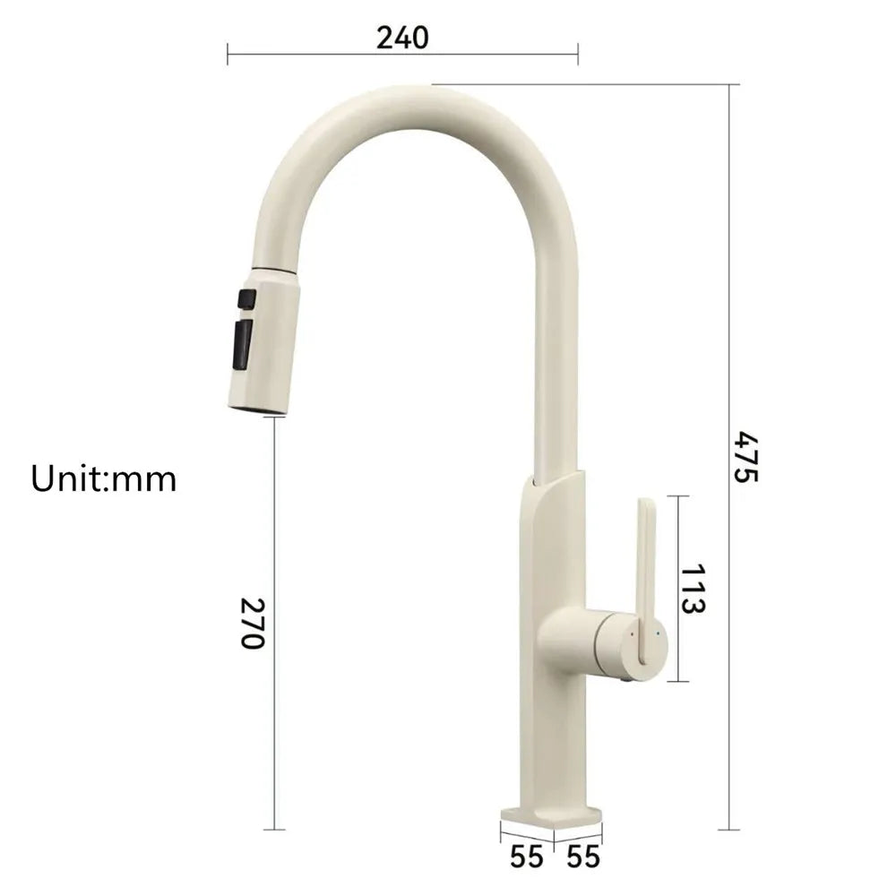 AvaMalis A|M Aquae Brushed Gold Pull Out Kitchen Faucet stainless steel Sink Faucet Mixer Tap 360 degree rotation torneira cozinha mixer taps Kitchen Tap