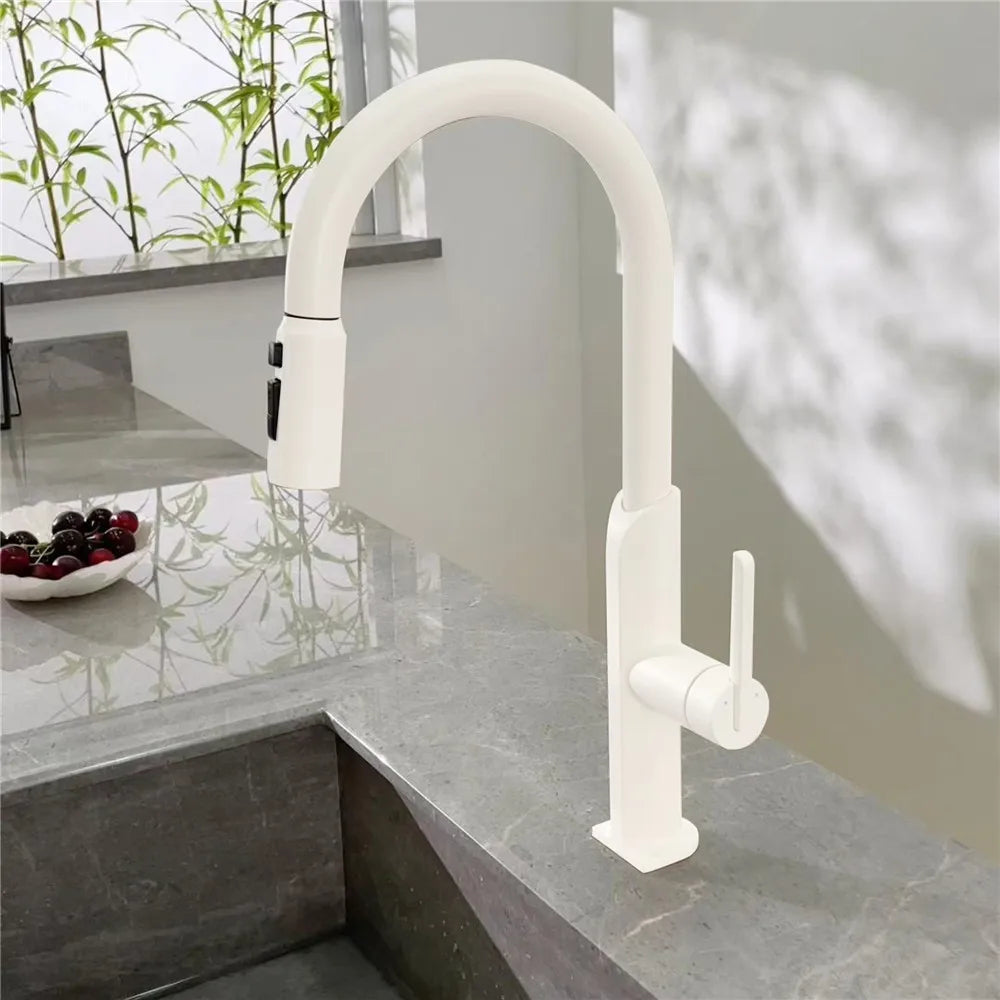 AvaMalis A|M Aquae Brushed Gold Pull Out Kitchen Faucet stainless steel Sink Faucet Mixer Tap 360 degree rotation torneira cozinha mixer taps Kitchen Tap