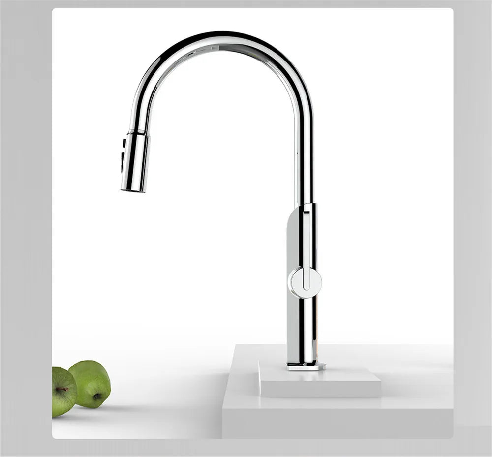 AvaMalis A|M Aquae Brushed Gold Pull Out Kitchen Faucet stainless steel Sink Faucet Mixer Tap 360 degree rotation torneira cozinha mixer taps Kitchen Tap