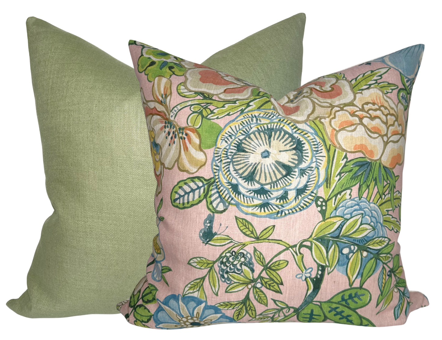 Peony Garden Floral Pillow Cover in Blush, Thibaut Pillows