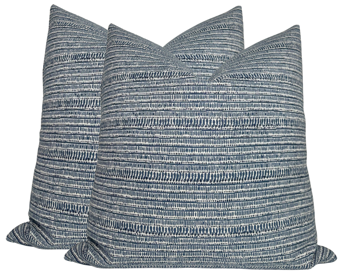 Saqqara Pillow Cover in Atlantic Blue, Walter G Pillows, Decorative Throw Pillows