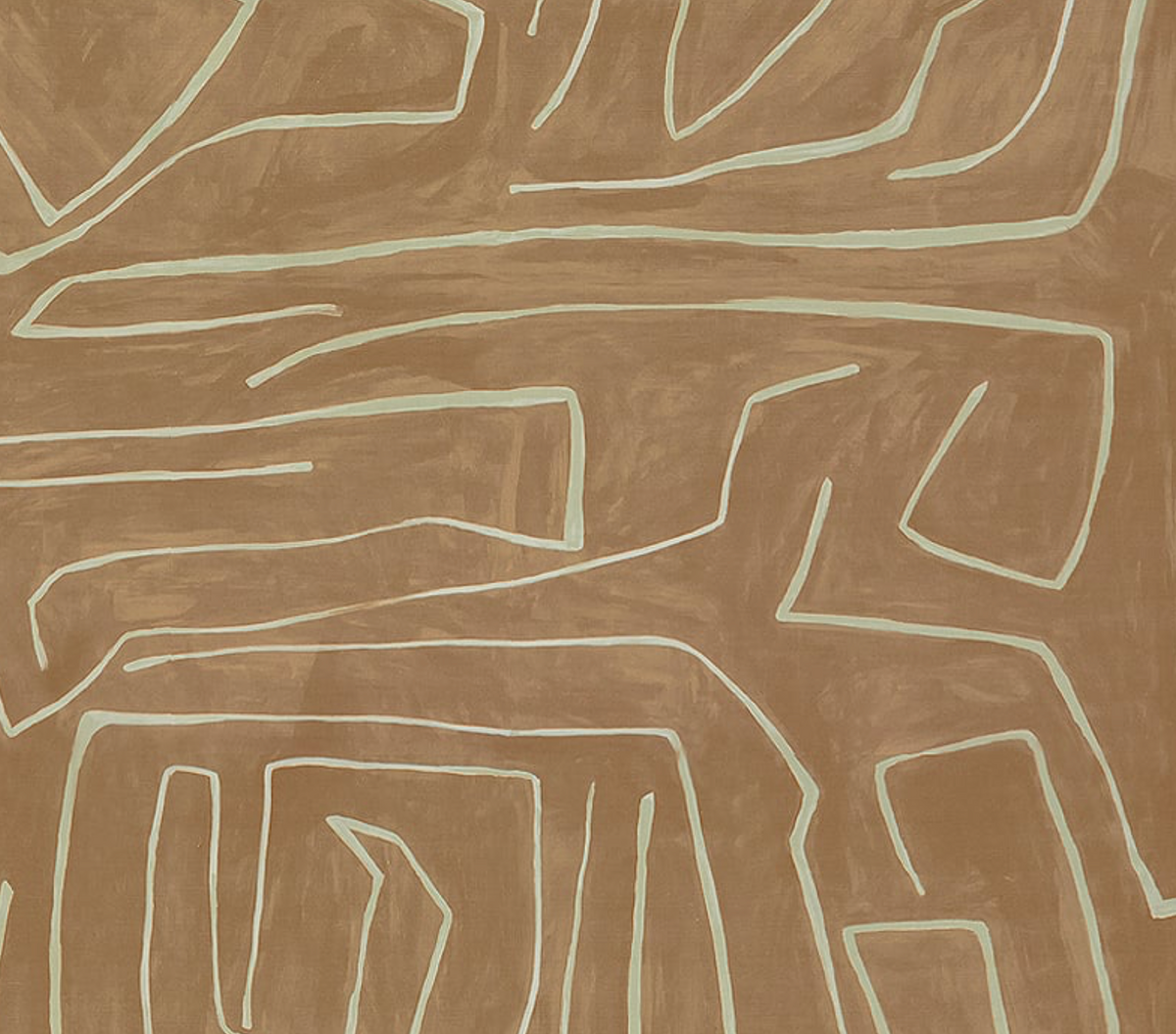Graffito Pillow Cover in Salmon Cream, Kelly Wearstler Textiles