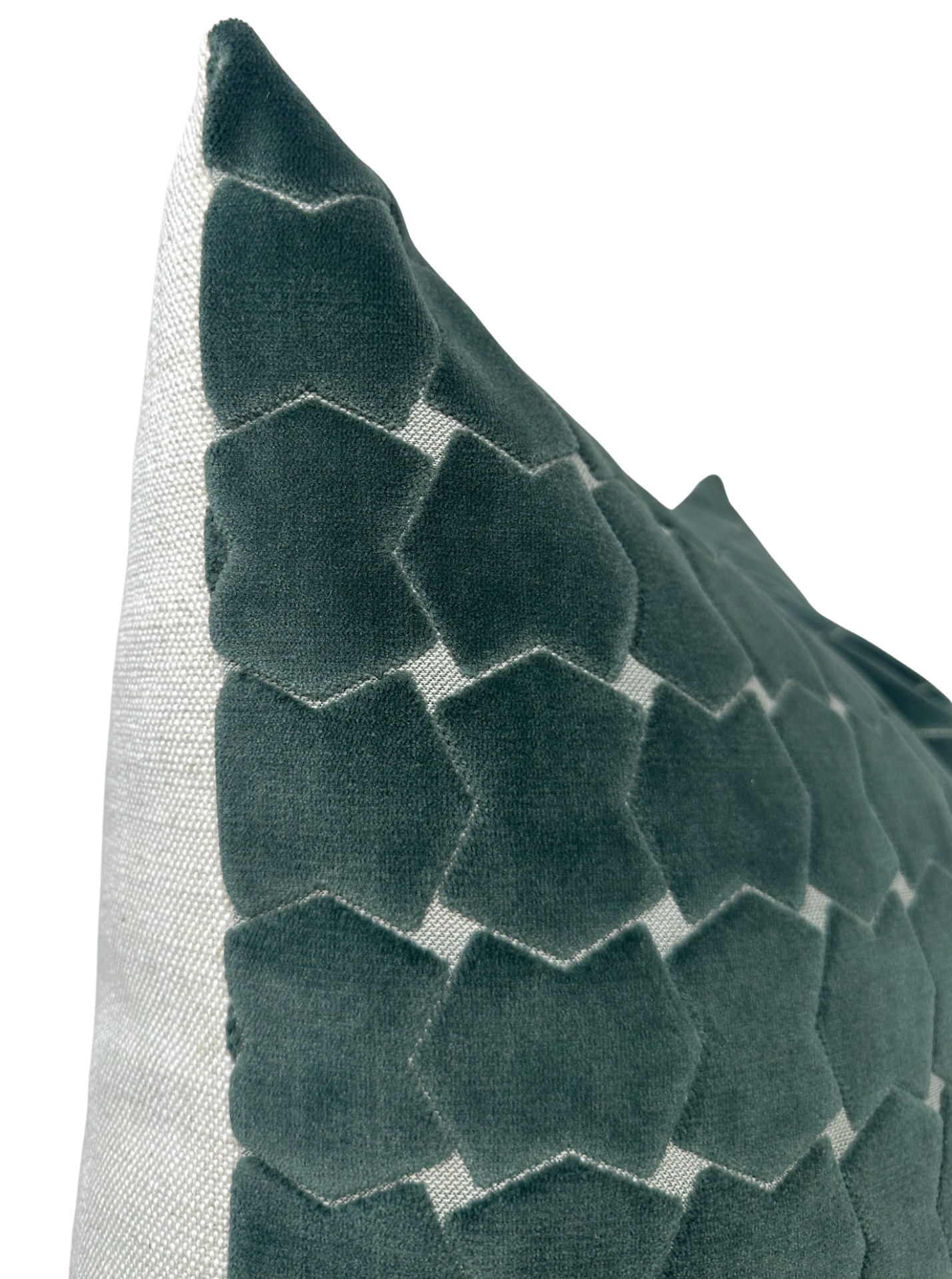 Hinge Velvet Pillow Cover in Seafoam Green