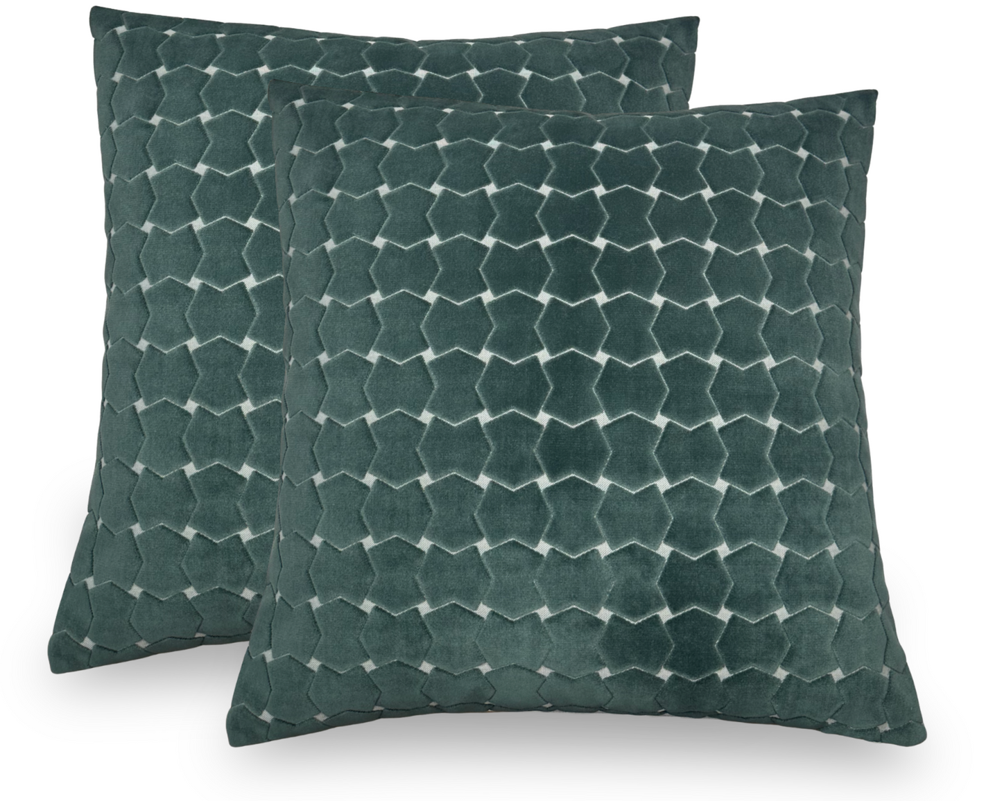Hinge Velvet Pillow Cover in Seafoam Green