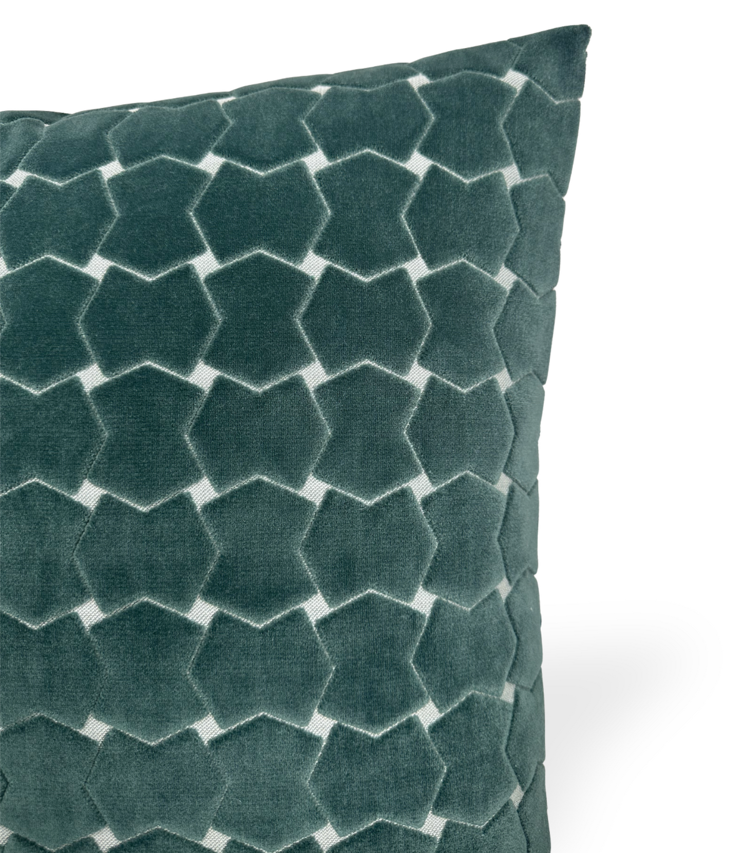Hinge Velvet Pillow Cover in Seafoam Green