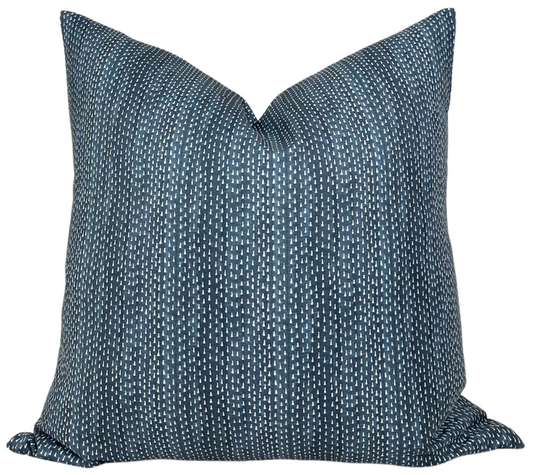 Kantha Pillow Cover in Navy Blue, Maresca Textiles