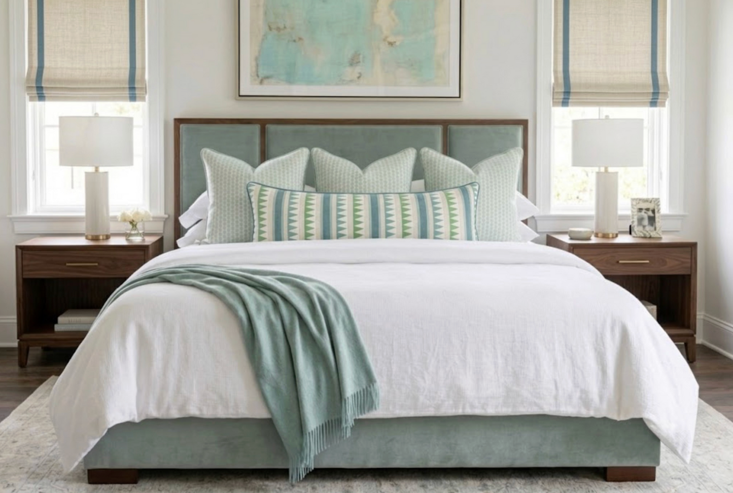 Kaya Pillow Cover in Mist