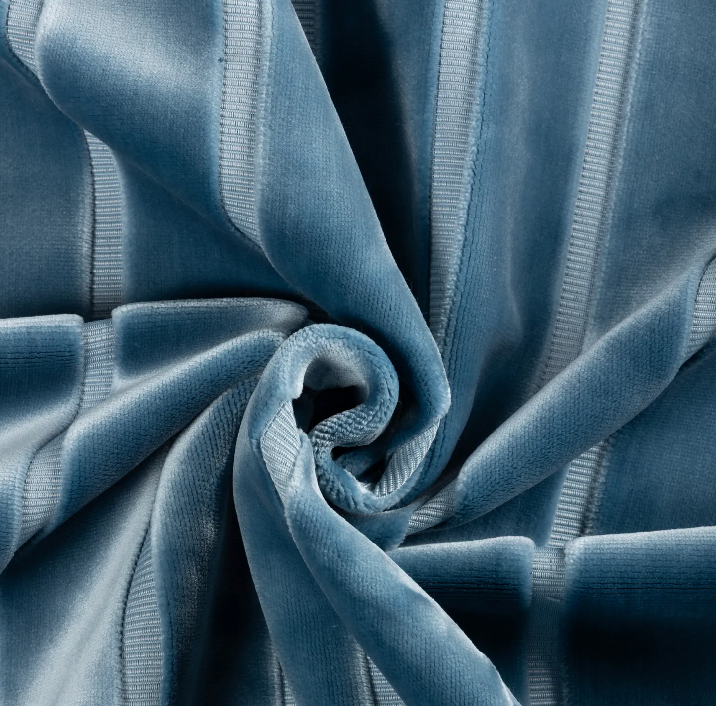 Regent Stripe Velvet Pillow Cover in Sky