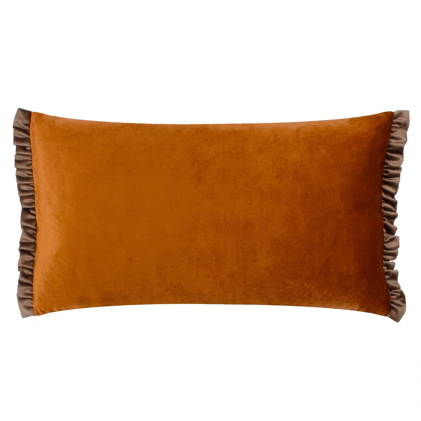AvaMalis Tilly Velvet Reversible Cushion Rust/Mink decorative throw pillow
