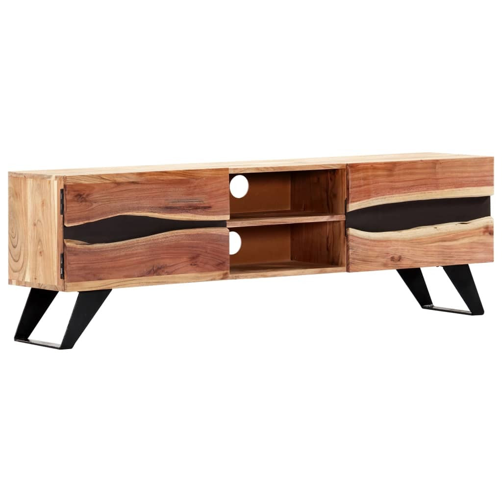 TV Stand 55.1"x11.8"x17.7" Solid Wood Acacia
