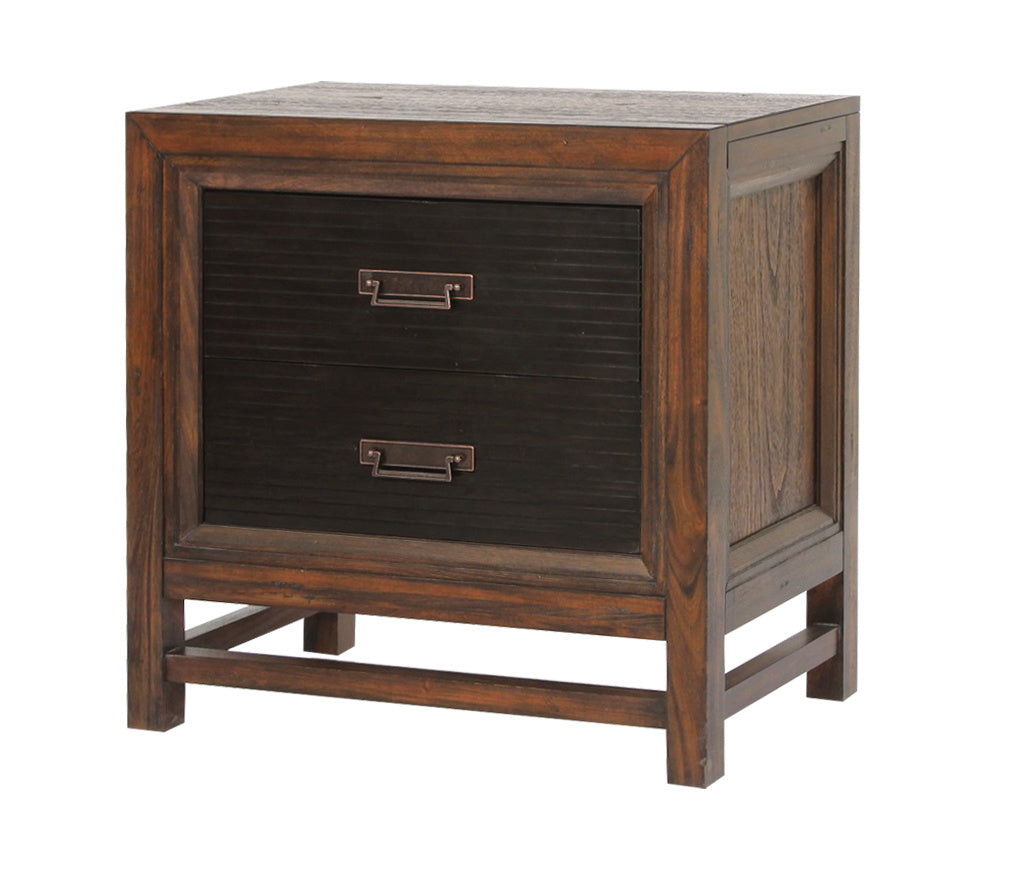 Bridgevine Home Branson 2-drawer Nightstand, No Assembly Required, Two-Tone Finish