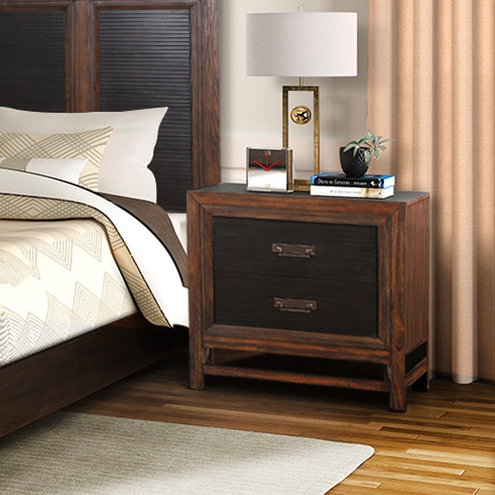 Bridgevine Home Branson 2-drawer Nightstand, No Assembly Required, Two-Tone Finish