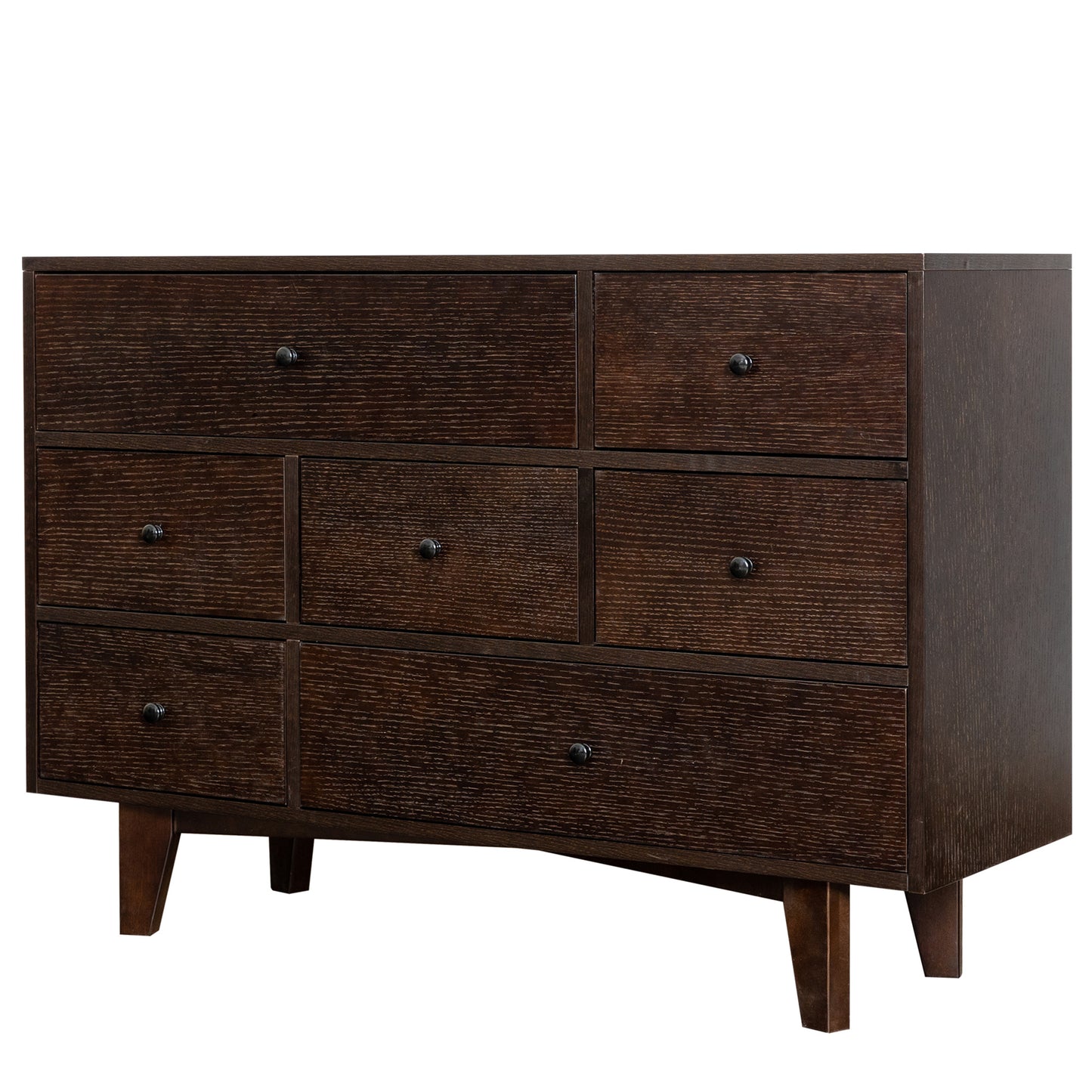 Solid Wood spray-painted drawer dresser bar,buffet tableware cabinet lockers buffet server console table lockers, retro round handle, applicable to the dining room, living room,kitchen corridor auburn