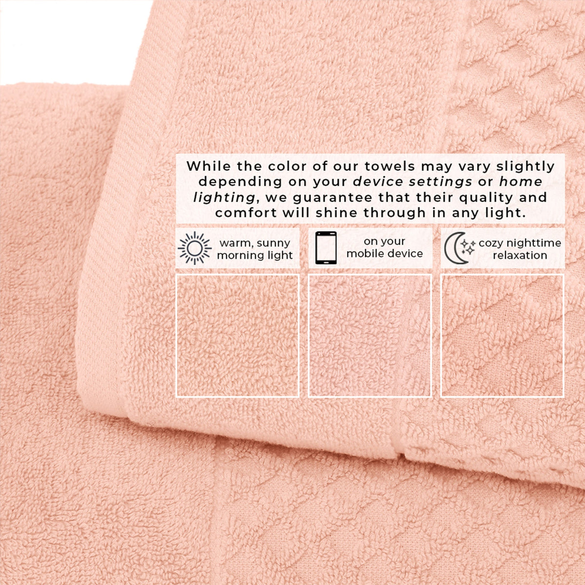 Cotton Diamond Waffle Weave Bath Towel Set - Grayson Collection