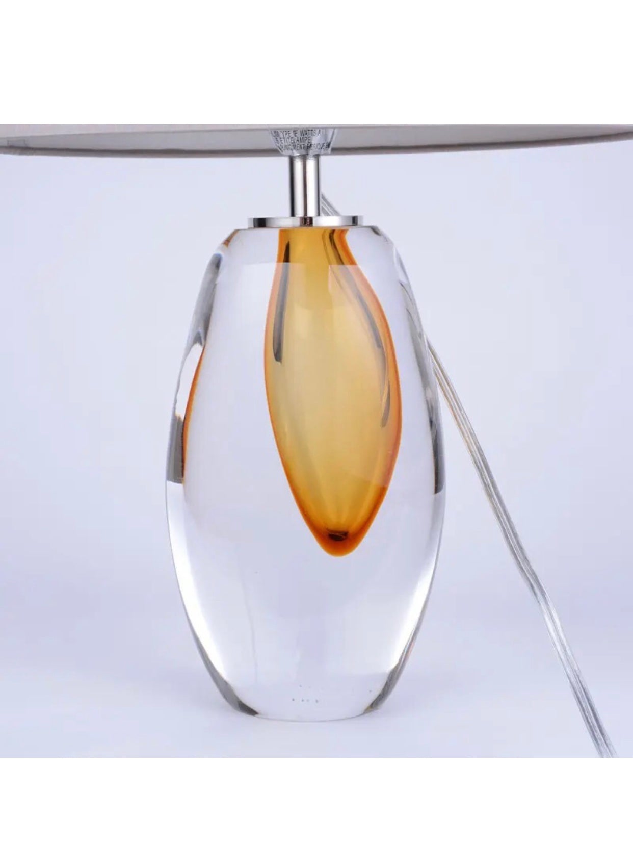 AMBER GLAZE TABLE LAMP