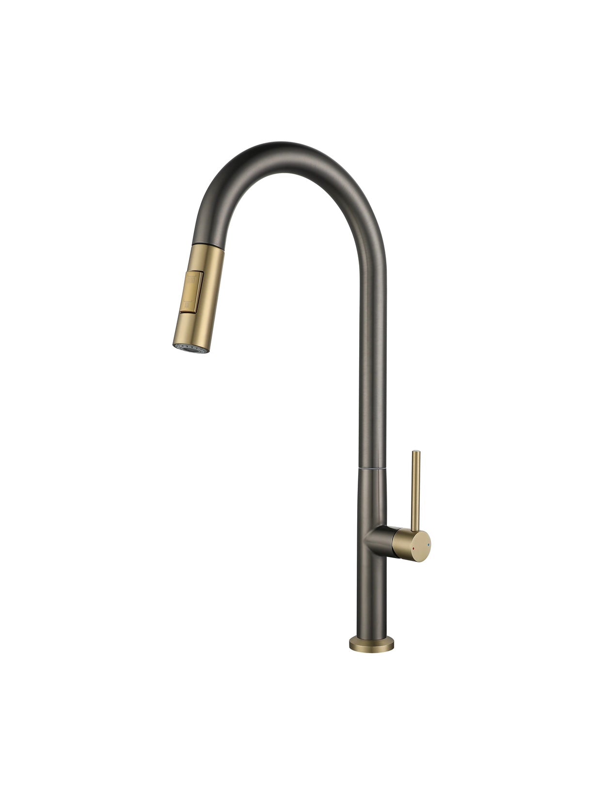 A|M Aquae Luxury 360 degree swivel spout kitchen sink faucet steel single handle pull down kitchen faucet