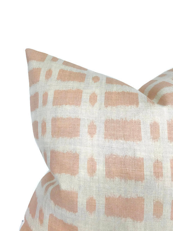 Townline Pillow Cover in Pink, Schumacher Textiles