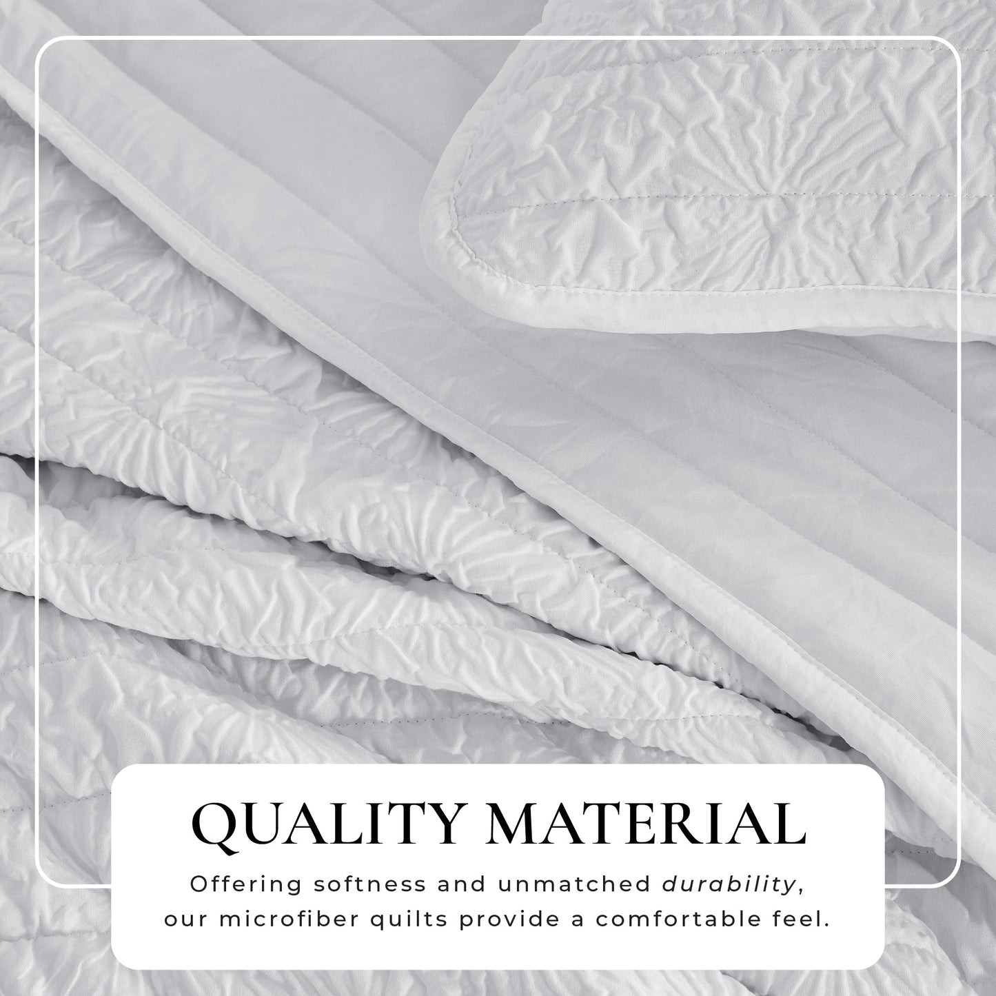 Floral Embossed Quilt Set - Floral Microsculpt Collection