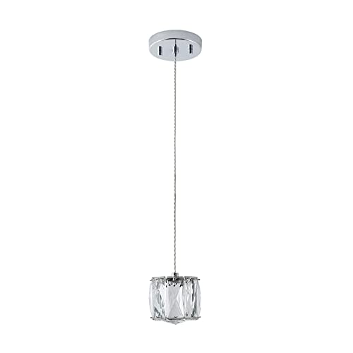 Modern Pendant Light,11.8 in Epinl Metal Mesh Pendant Lighting Fixture with 39 inches Adjustable Line, Minimalist Style Ceiling Hanging Lamp for Kitchen Island, Dining Room, Coffee Bar-White