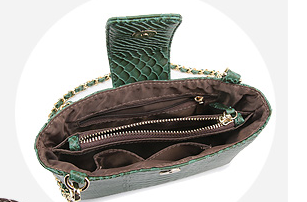 AvaMalis Snake skin python leather purse color Purple