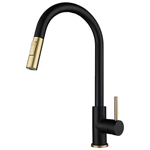 A|M Aquae Touch Kitchen Faucet Pull Down Sprayer, Swivel  Deck Mount