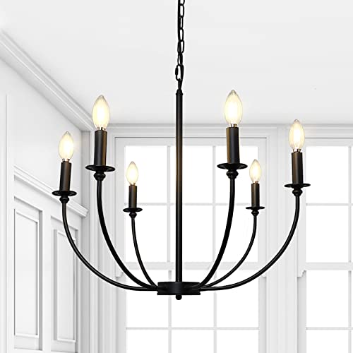 AvaMalis A|M Lighting Black Farmhouse Chandelier