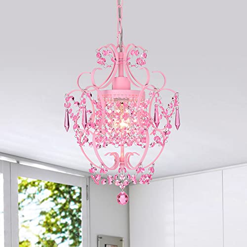Antique House Black Chandelier Small Crystal Chandelier Lighting Modern Mini Hanging Light Fixtures with 1 Light