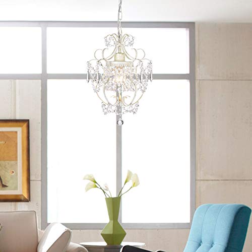 Antique House Black Chandelier Small Crystal Chandelier Lighting Modern Mini Hanging Light Fixtures with 1 Light