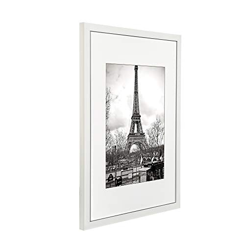 upsimples 16x20 Picture Frame Set of 5,Display Pictures 11x14 with Mat or 16x20 Without Mat,Wall Gallery Poster Frames,Black
