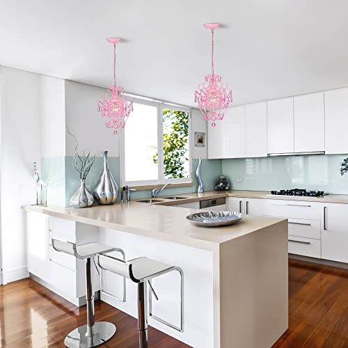 Antique House Black Chandelier Small Crystal Chandelier Lighting Modern Mini Hanging Light Fixtures with 1 Light