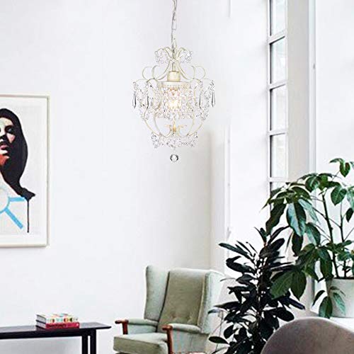 Antique House Black Chandelier Small Crystal Chandelier Lighting Modern Mini Hanging Light Fixtures with 1 Light
