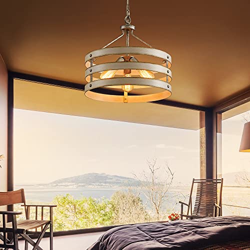 Modern K9 Crystal Chandelier with 5 Lights, Contemporary Elegant Pendant Ceiling Lighting Fixture for Dining Room, Bedroom, Living Room, D19 x H19 with Adjustable Chain