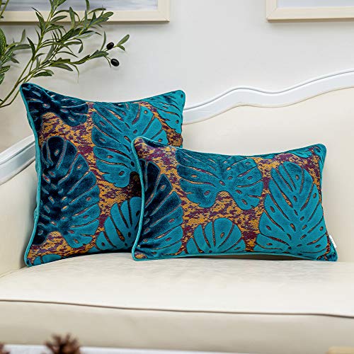 Fionn Embroidered Velvet Pillow Cover Navy Blue