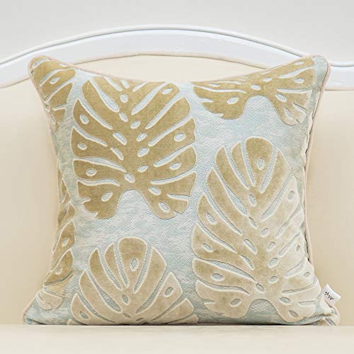 Fionn Embroidered Velvet Pillow Cover Navy Blue