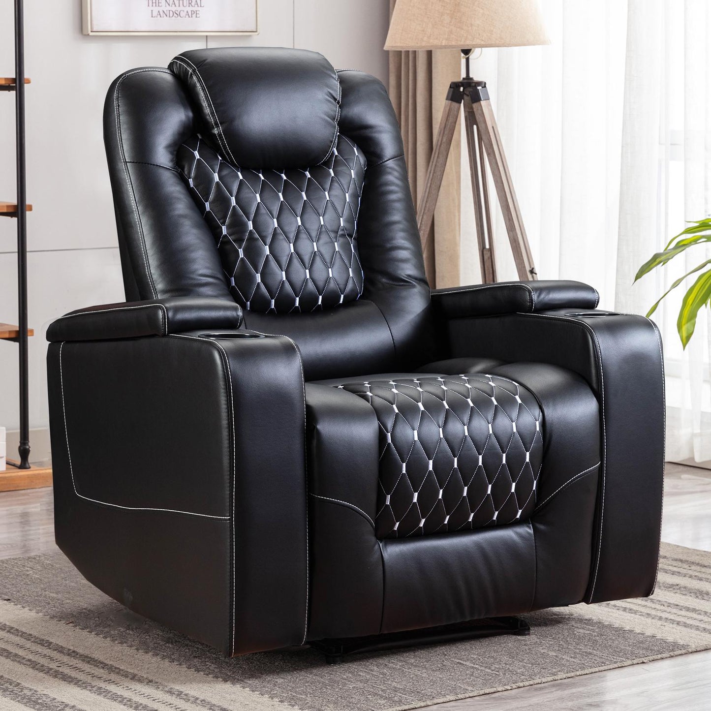 Power Recliner Chair with USB Ports and Cup Holders